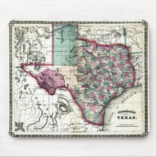 Old 1866 Texas Map Mouse Pad