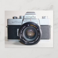 Old 35 mm Minolta Camera Postcard
