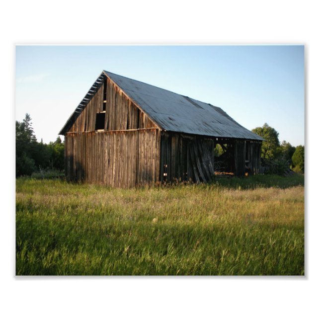Old Abandoned Barn Photo Print (Front)