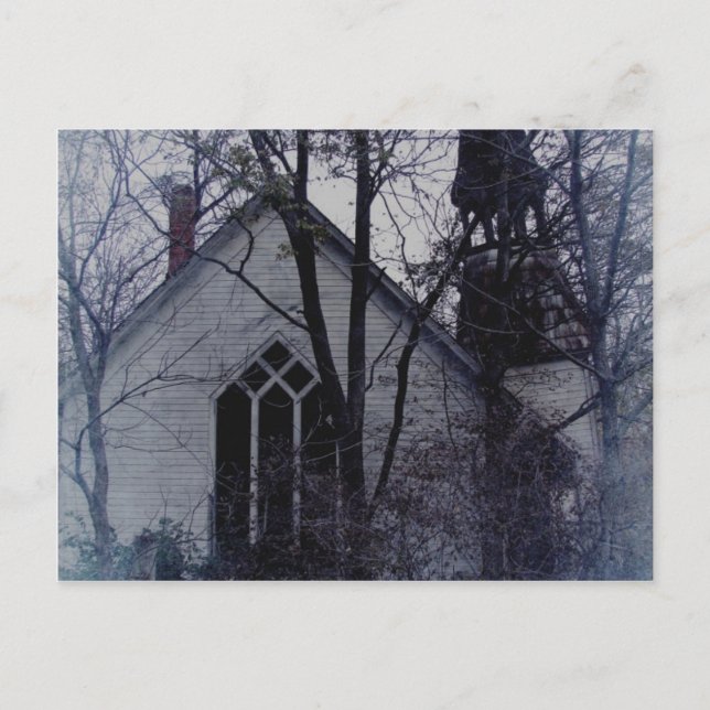 Old Abandoned Church Postcard (Front)