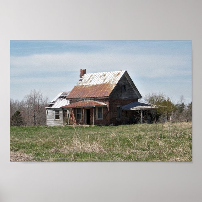 Old Abandoned House In The Country Poster (Front)