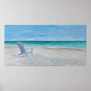 Old Adirondack Chair Poster- by Just Dahl Poster