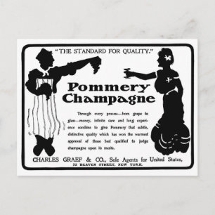 Old Advert Pommery Champagne Postcard