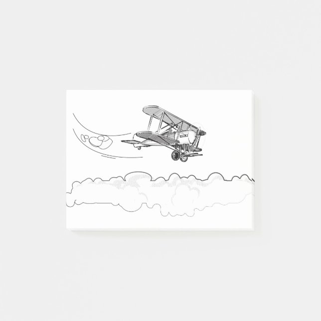 Old Aeroplane Post-it Notes (Front)