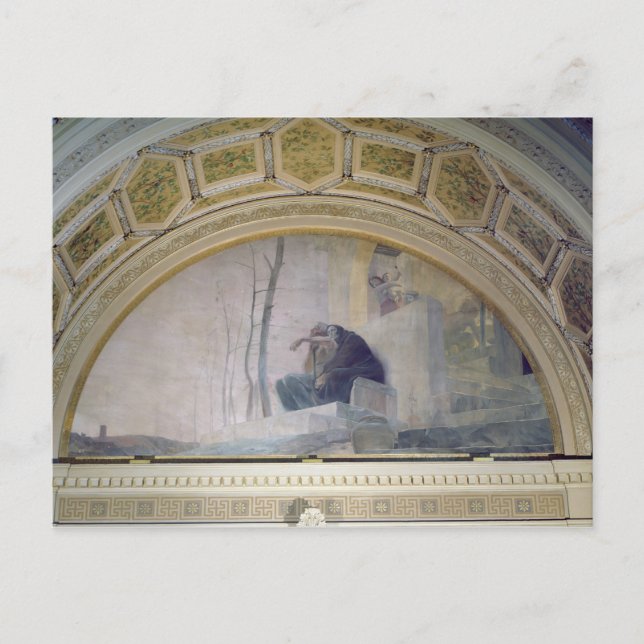 Old Age, from The Three Ages of Man, 1887 Postcard (Front)