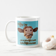 Old Age Humor, Cheeky Cow , Knicker Shape.