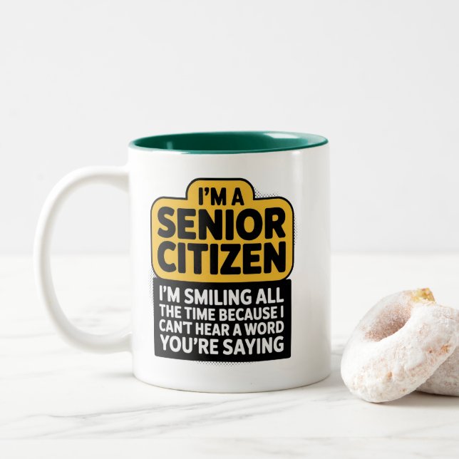 Old Age Humour Coffee Mug (With Donut)
