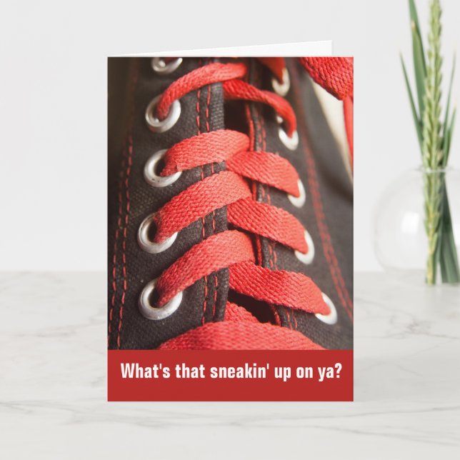 Old Age Sneaking Up On You Birthday Card (Front)