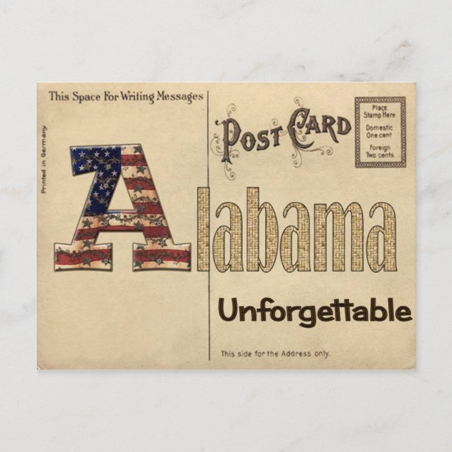 Old Alabama Postcard (Front)