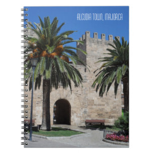 Old Alcudia Town Majorca Spain Vacation Souvenir Notebook