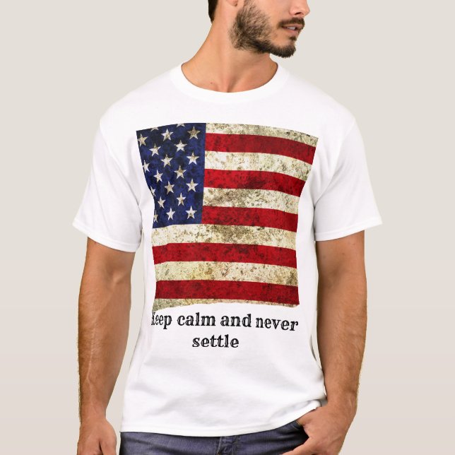 Old America Patriotic Wall Decor T-Shirt (Front)