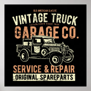 Old American Classic Vintage Truck  Poster