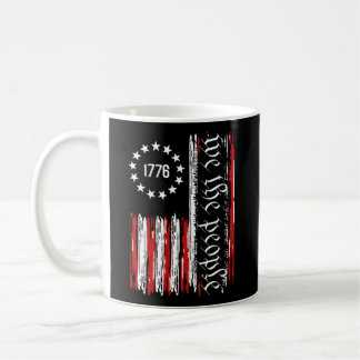 Old American Flag Patriotic 1776 We The People Usa Coffee Mug