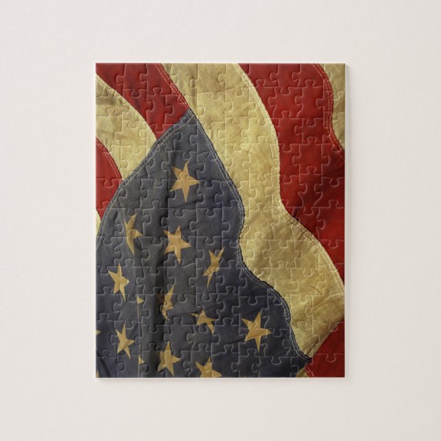 Old American Flag Puzzle (Vertical)