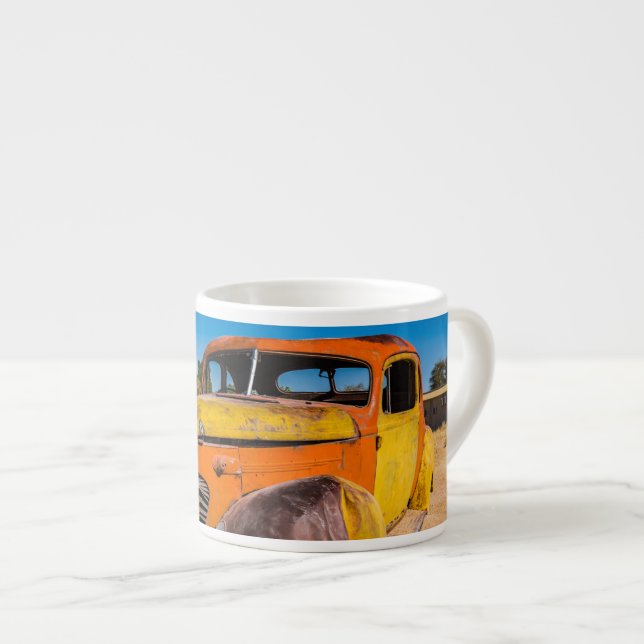 Old and abandoned car in Solitaire, Namibia Espresso Cup (Front Right)