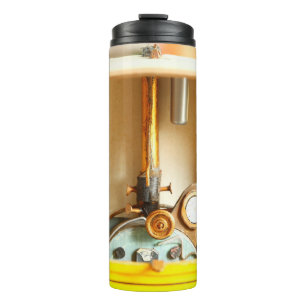 Old and dirty interior scratch build design of min thermal tumbler