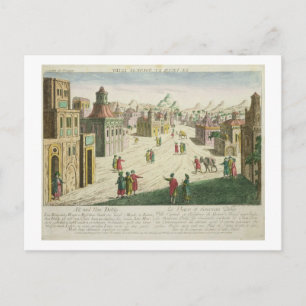 Old and New Delhi (aquatint) Postcard