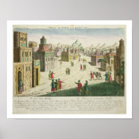Old and New Delhi (aquatint)
