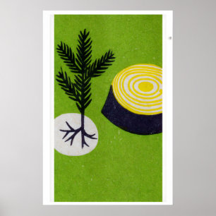 Old and New Tree - Matchbox Print - Aesthetic Wall