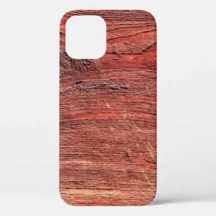 Old and rustic hardwood log surface, background te iPhone 12 case