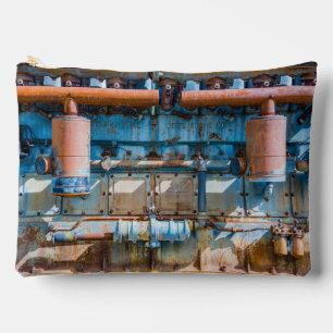 Old and rusty Atlas Imperial diesel engine at Inde Accessory Pouch