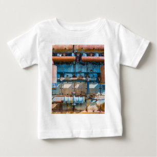 Old and rusty Atlas Imperial diesel engine at Inde Baby T-Shirt