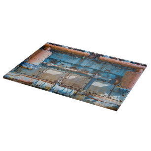 Old and rusty Atlas Imperial diesel engine at Inde Cutting Board