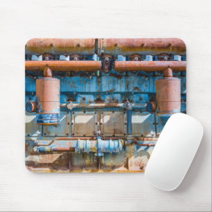 Old and rusty Atlas Imperial diesel engine at Inde Mouse Pad