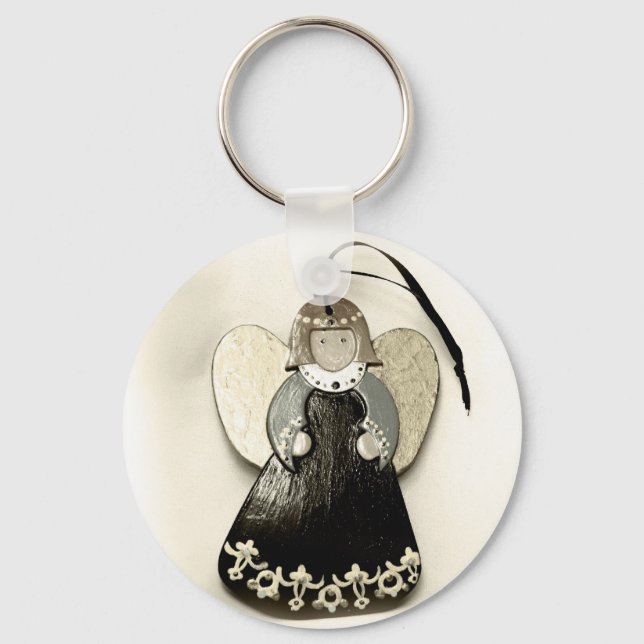 Old Angel Key Ring (Front)