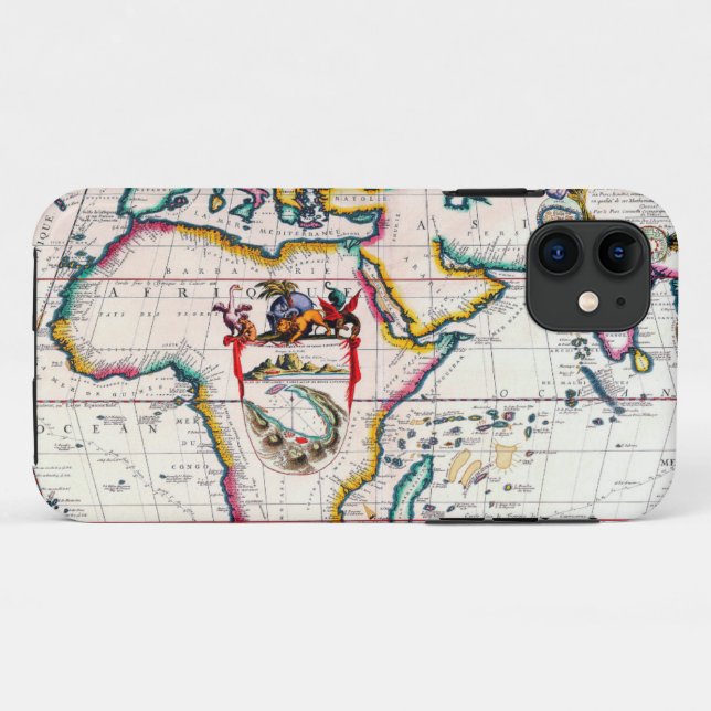 Old Antique Map of Africa From 1687 Case-Mate iPhone Case (Back (Horizontal))