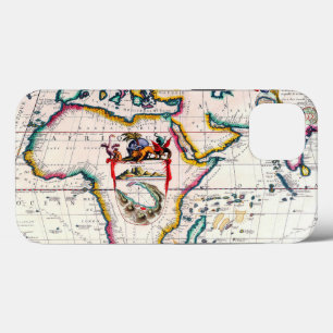 Old Antique Map of Africa From 1687 iPhone 13 Case