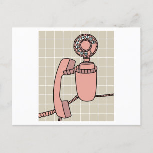 Old Antique Retro Phones Postcard
