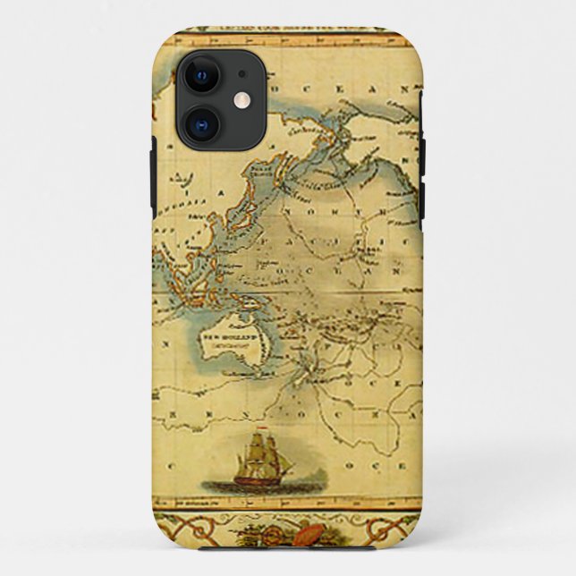 Old Antique World Map Case-Mate iPhone Case (Back)