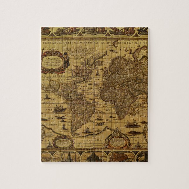 Old Antique World Map Jigsaw Puzzle (Vertical)
