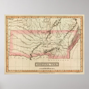 Old Arkansas Territory Map (1817)  Poster
