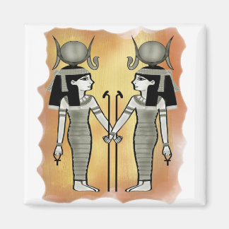 Old art Hathor goddess of love Egyptian god Magnet