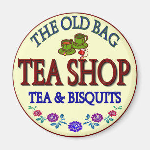 Old Bag Tea Shop Logo Magnet