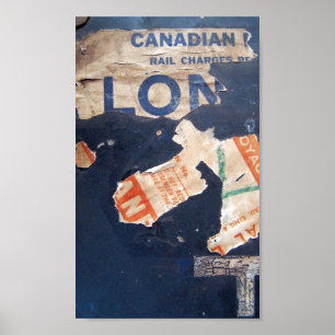 Old Baggage Stickers Poster