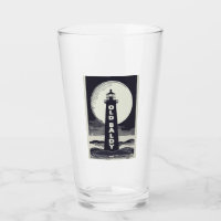 Old Baldy Lighthouse North Carolina Moon