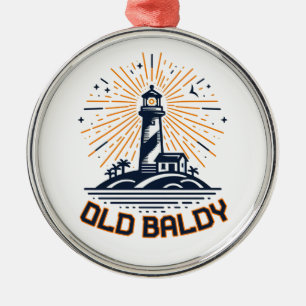 Old Baldy Lighthouse Sunrise Metal Ornament