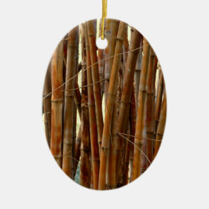 Old Bamboo Ceramic Ornament