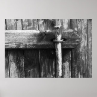 Old barn door poster