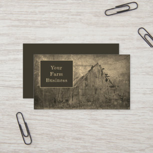 Old Barn Grunge Texture Sepia Brown Vintage Rustic Business Card