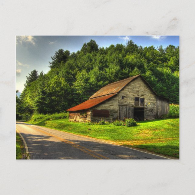 Old Barn in North Carolina Mountains Postcard (Front)