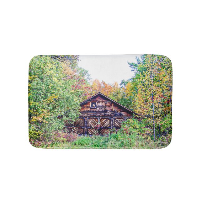Old Barn in the Fall Bath Mat (Front)