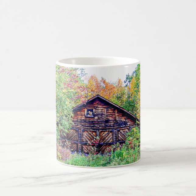 Old Barn in the Fall Coffee Mug (Center)