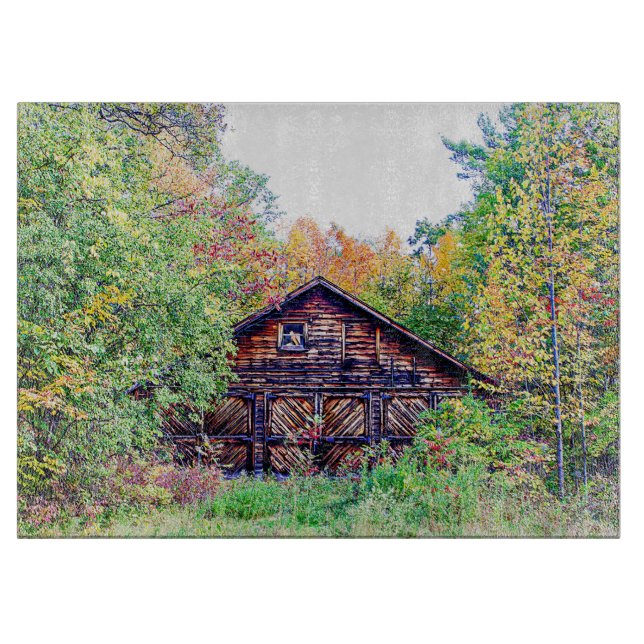 Old Barn in the Fall Cutting Board (Front)