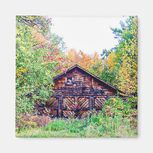 Old Barn in the Fall Magnet