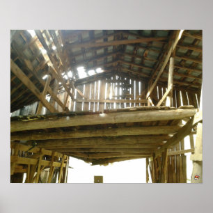 Old Barn interior at front Poster