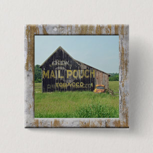 Old Barn Mail Pouch Tobacco Advertising 15 Cm Square Badge